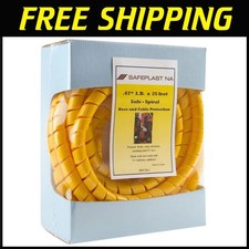 Pre-Cut Spiral Wrap Protector, Yellow HD-PE, 0.75" OD x 150'