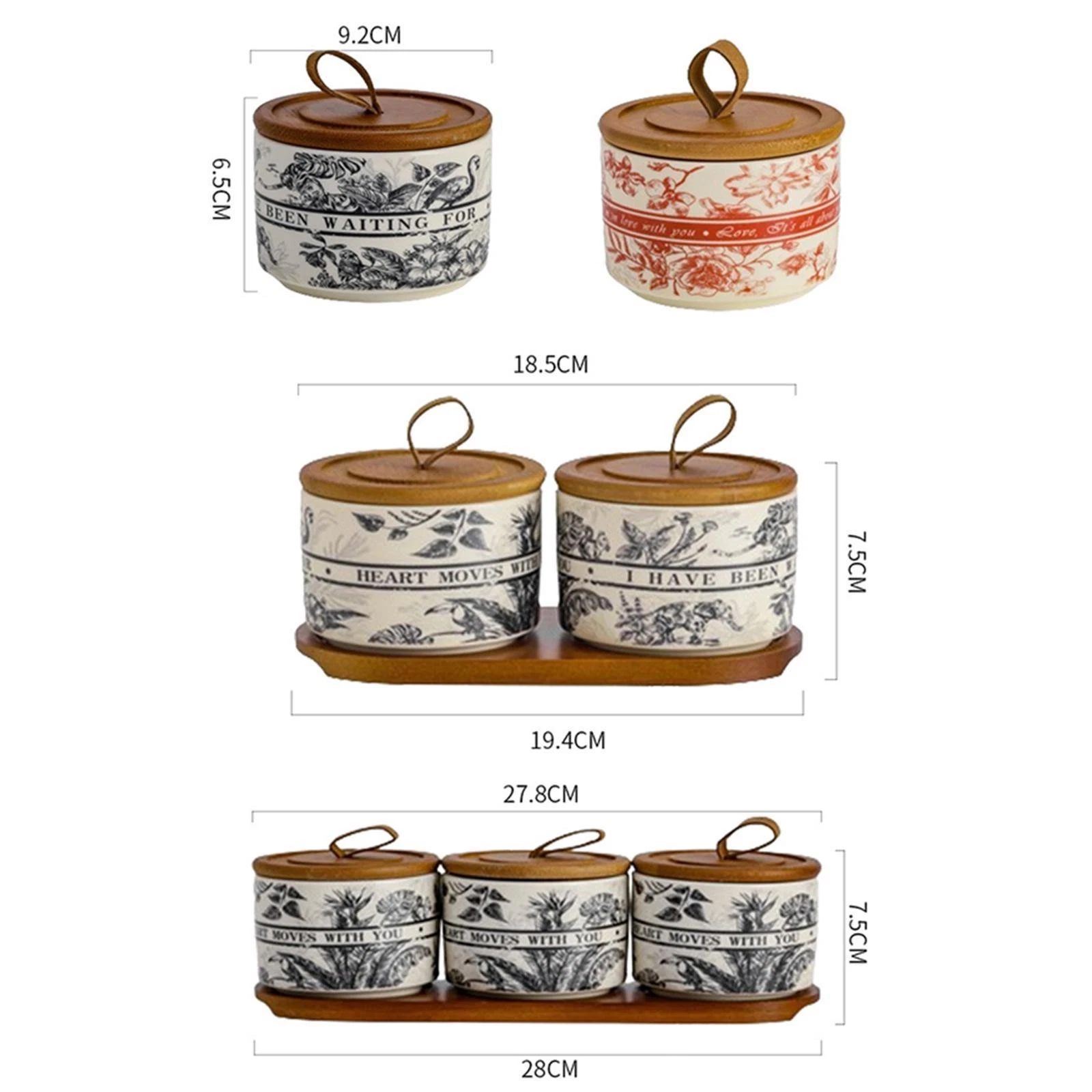 Cookie Candy Jar Ceramic Jar and Handle Porcelain Dry Food Container Snack