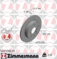2X Zimmermann Bremsscheibe 540.5306.20 FüR Suzuki