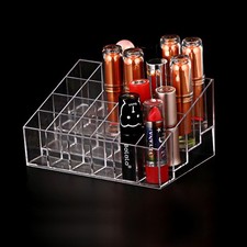 Soporte organizador de soporte de exhibición de almacenamiento de 24 lápices labiales para maquillaje cosmético