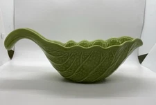 NEW John Derian for Target Stoneware Green Cabbage Leaf GRAVY BOAT Sauce