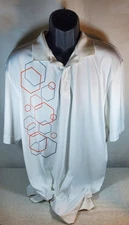 CUTTER & BUCK CB DRY TEC 100% POLYESTER GOLF SHIRT-3XL White