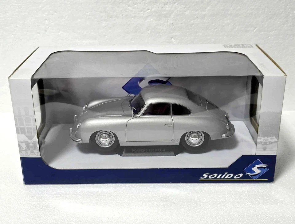 SOLIDO 1:18 PORSCHE 356 PRE-A anno 1953 argento/grigio S1802802 'estremamente raro!' - Immagine 4 di 4