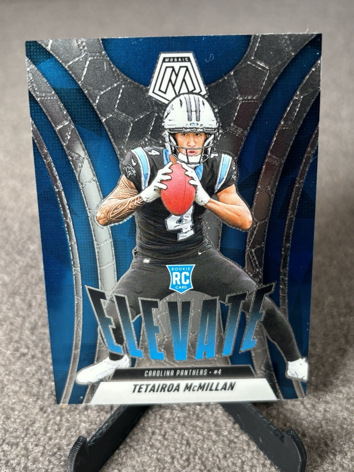 2025 Panini Mosaic Tetairoa McMillan Elevate Insert #6 Carolina Panthers RC