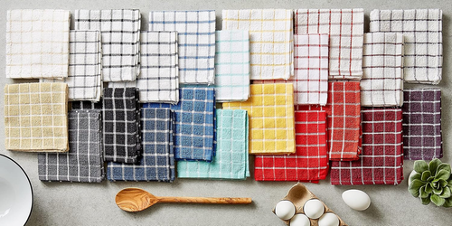 Basic Terry Collection Fensterscheiben-Geschirrtuch-Set, 12 x 12, schwarz, 6-teilig - Bild 9 von 12