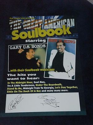 BEN E KING GARY US BONDS SIGNED POSTER