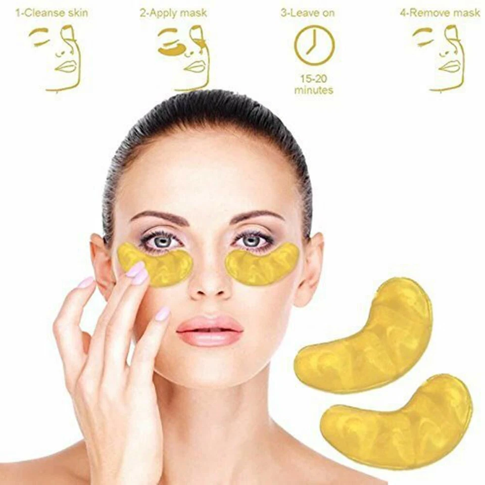40 Pcs Gold Crystal Collagen Eye Mask Patch Wrinkle Anti Aging Dark Circle Pads - Image 2 of 4
