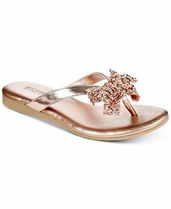 michael kors rose gold flip flops