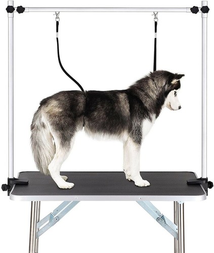 46"Dog Grooming Table,Foldable Home Pet Bathing Station w/Adjustable Height Arm - Picture 3 of 12