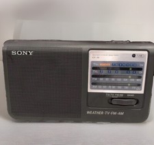 Sony ICF-36 Weather TV FM AM 4 Band Portable Radio Tested