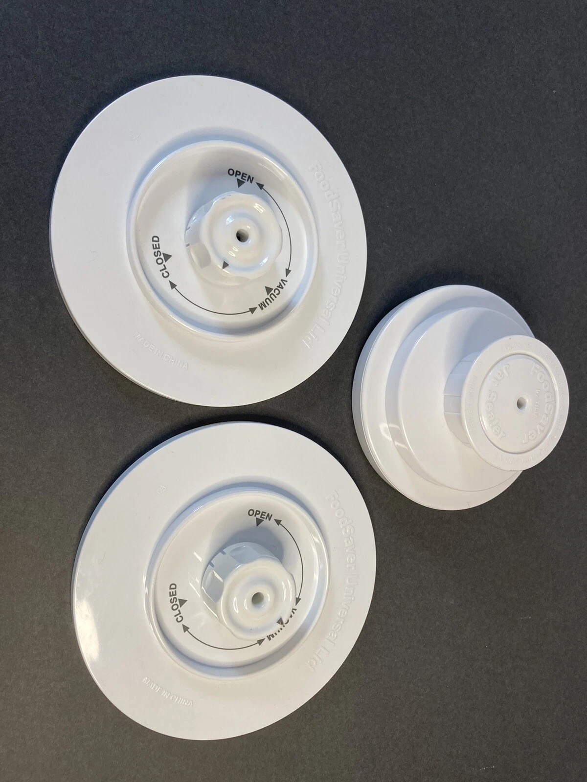 3 FoodSaver Universal Vacuum Sealer White Jar Lid Replacement