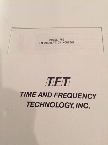 Various TFT Manuals Broadcast Gear 760 730A 753 730 724A (pick one)
