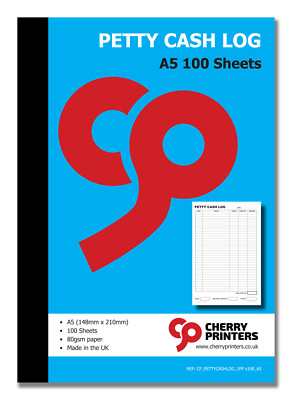 Cherry Petty Cash Logbuch A5 (148 mm x 210 mm) 100 Seiten 80 g/m²