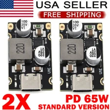 2PC 65W Type-C DC 8~30V PD/QC Quick Charge Fast Charging Board USB Buck Modules
