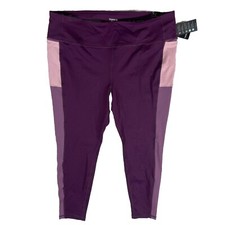 Torrid Active Legging Plus Size 3 3X Winter Bloom Purple Colorblock NWT J9E