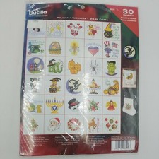 Bucilla Holiday 30 Ornament Design Value Pack 86104 New Old Stock Vintage