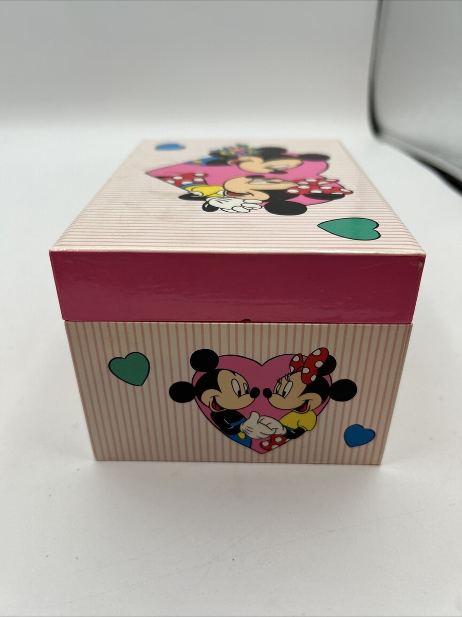 Disney Minnie & Mickey Mouse Wind Up Music Jewelry Box with