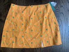 Abound Women's Skirt Orange Size Medium M Mini Ditsy Floral-Print Summer