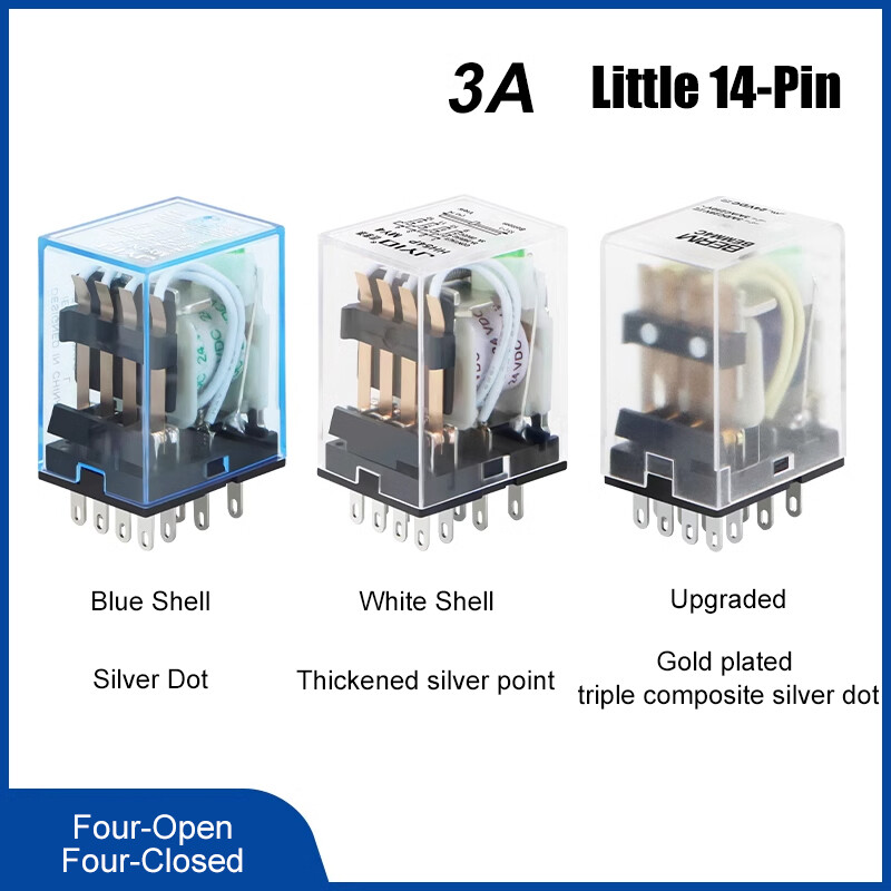 Compact Intermediate Relay AC24-380V DC12/24V For Automation/Control ...