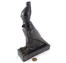 SUPERBE STATUE DIEU EGYPTIEN FAUCON HORUS NOIR 28,5 CM   2,750 KGS