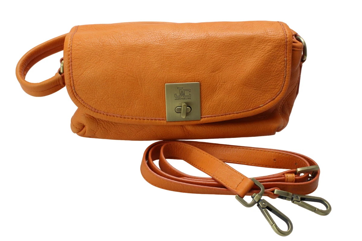 JACKY CELINE Bag Women s ONE SIZE Genuine Leather Orange Crossbody
