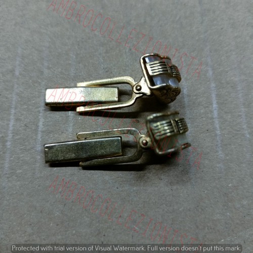 Coppia di Gemelli Vintage Stile Liberty con Inserti in Madreperla - Foto 4 di 5
