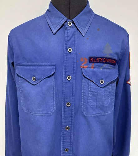 Ralph Lauren Polo Rod and Gun Club Patchwork Deportista Azteca Camisa Occidental Talla L - Imagen 6 de 20