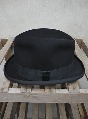 Black Homburg Hat by Christys' of London - Anthony Eden Black Homburg Hat by Christys' of London - Anthony Eden