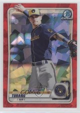 2020 Bowman Chrome Sapphire Edition Red 11/15 Brice Turang #BCP-35 01su
