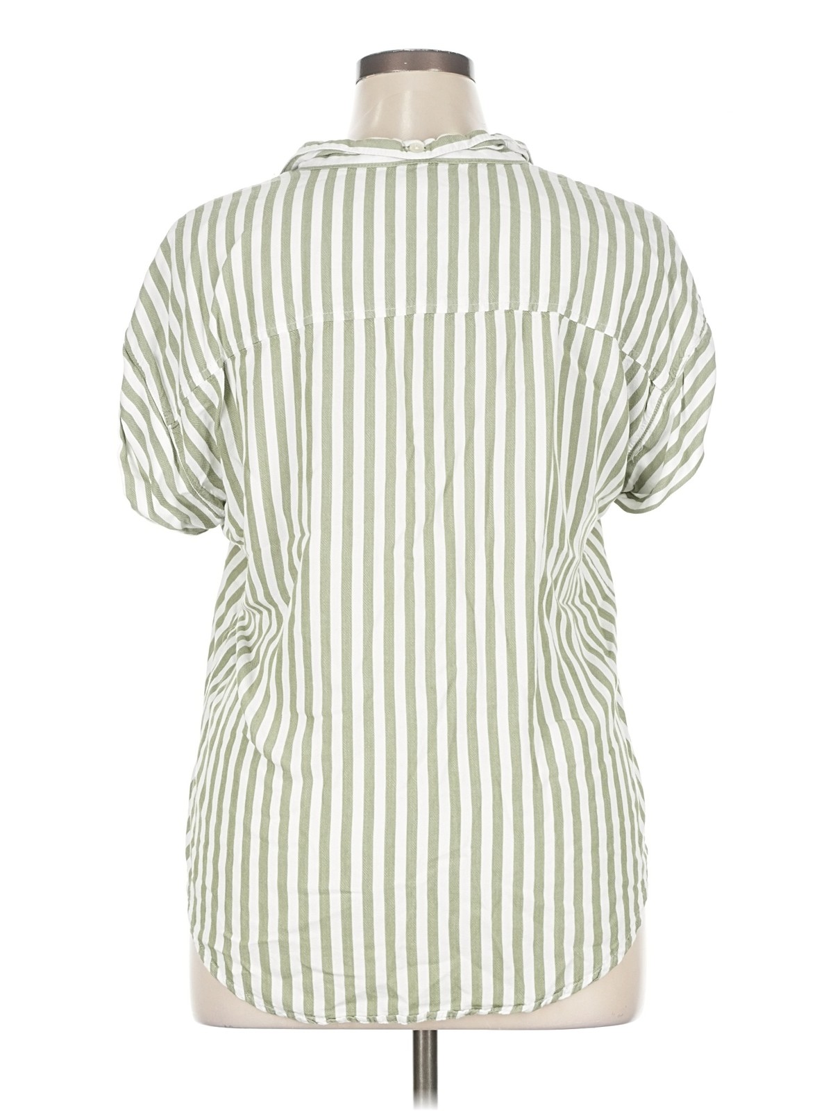 Alexander Jordan Women Green Short Sleeve Button-Down Shirt XL thumbnail 2