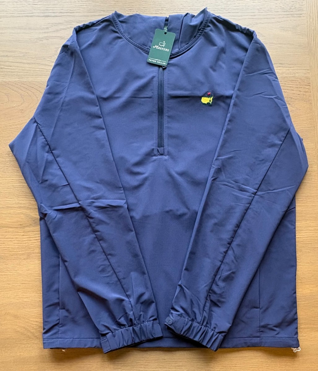 2026 Masters Peter Millar Men's Medium Navy Blue Golf Pullover