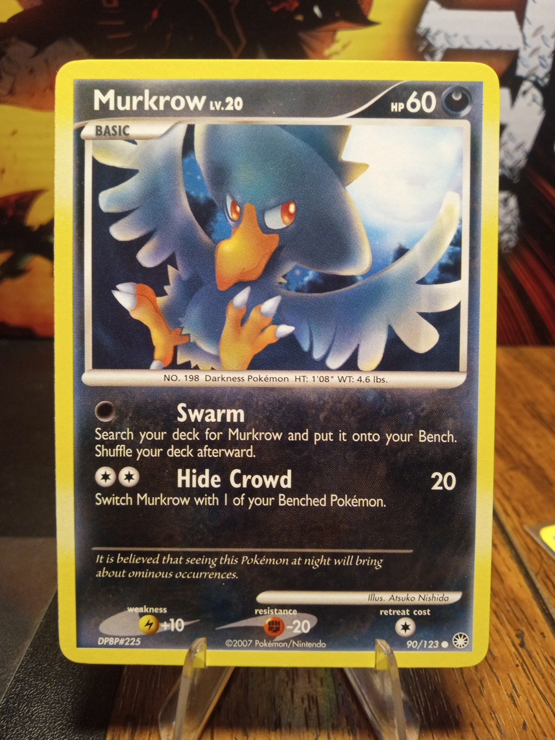 2007 Pokemon Mysterious Treasures Murkrow #90 Extremely LP-NM