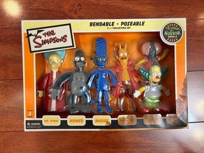 2004 NJCroce The Simpsons Treehouse Of Horror Bendable Figures Series 2-New