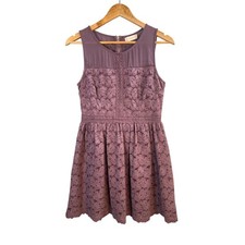 Altar'd State Lace Dress Womens Medium Purple Crochet Boho Cottage Whimsigoth