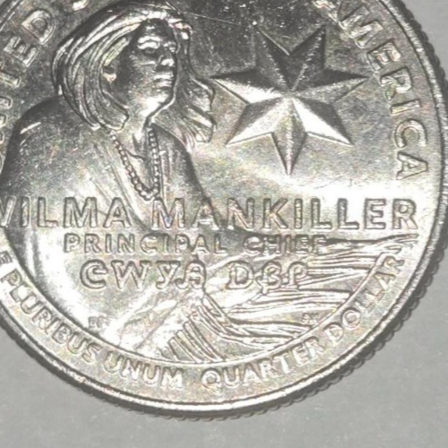 2022 D WILMA MANKILLER (SCARFACE) QUARTER ERRORS SEE PHOTO