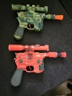 Star Wars POTF2 Electronic Heavy Blaster DL-44 Orange Camo 1996 READ DESCRIPTION