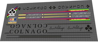 Colnago Master Black With Columbus Gilco Rahmen Aufkleber Frame Decal ...