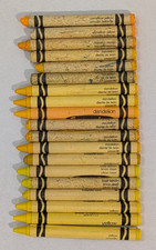 19 Crayola Crayons Various Yellows Includes Retired Color Dandelion