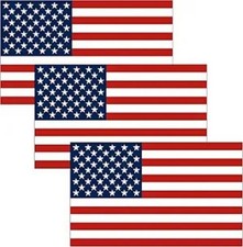 Flag Car Truck Window Decal Sticker Patriotic Auto Bumper Vinyl f Size: 3 Pack