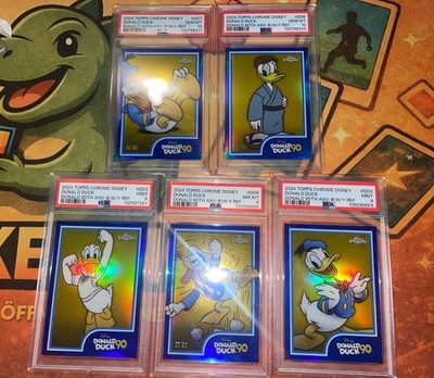 Topps Disney Chrome 2024 - Donald Duck 90th Anniversary Special Inserts PSA 10
