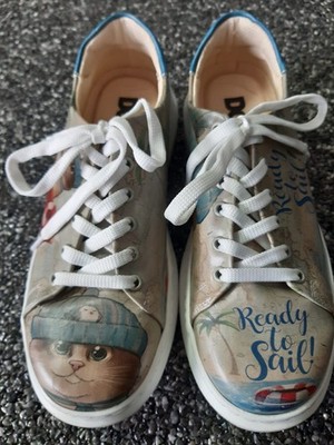 DOGO - Damensneaker MYRA ''READY TO SAIL'' , Gr. 36, Motiv Segeln (WIE NEU!)