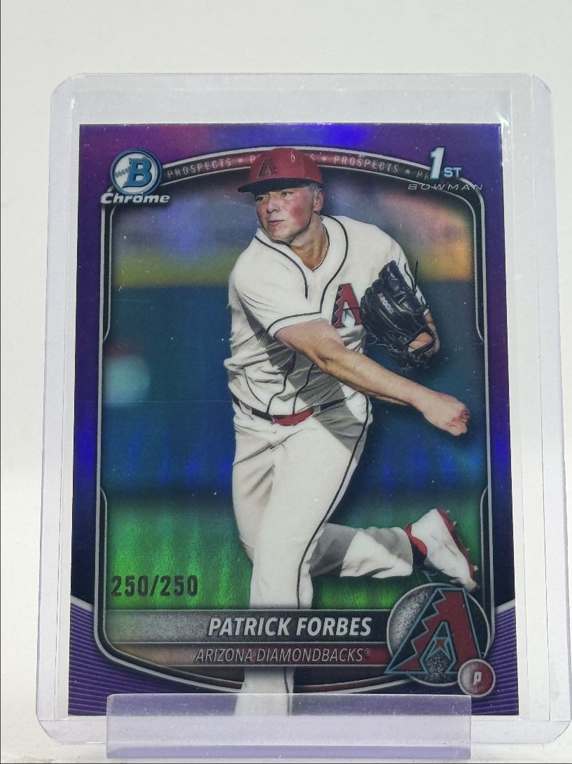 PATRICK FORBES 2025 BOWMAN CHROME DRAFT 1ST PURPLE REFRACTOR 250/250 Q6386