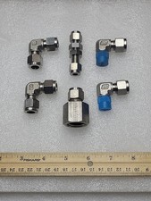 DK-LOK Parker Superlok 1/4" 3/8" Tubing Elbows Adapters Bulkhead Mixed Lot Of 6