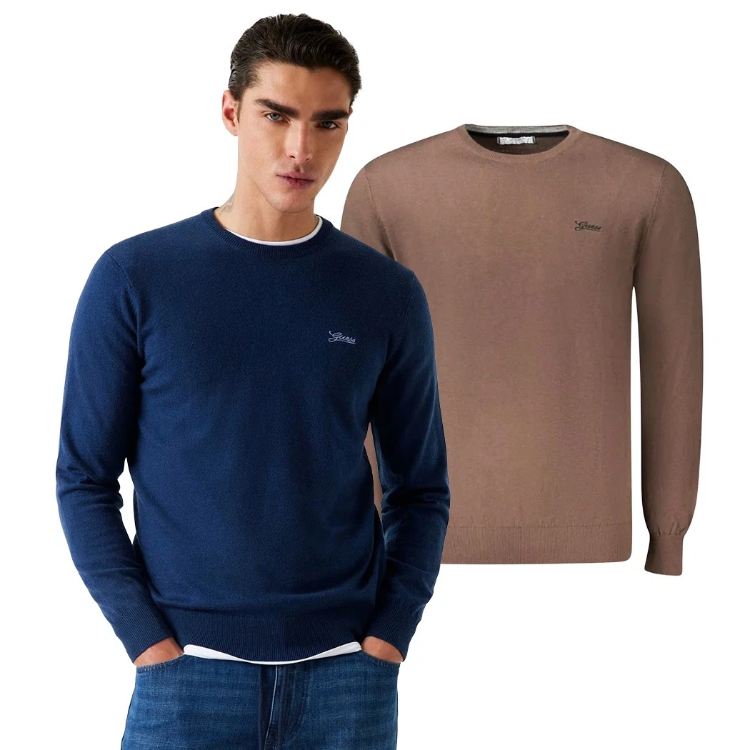 Maglione Da Uomo A Maglia Con Collo Rotondo, A Maniche Lunghe, Per L'inverno, Basic, Slim Fit, In Cotone, Casual, Comodo, Bianco, S - Foto 10