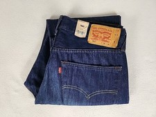 Levi's 501 Regular Button Fly Straight Leg Denim Jeans 36X32 Men's Blue Stretch
