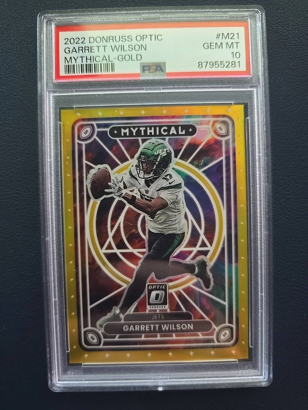 Garrett Wilson Panini Donruss Optic Mythical #M21 Gold