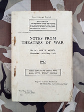 WW2 BRITISH ARMY REPORT (NORTH AFRICAN CAMAPIGN) "NOTES FROM THEATRES OF WAR"