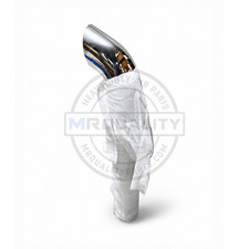 8 Inch Chrome Short 30 Exhaust Stack 54 Inch Plain End Universal