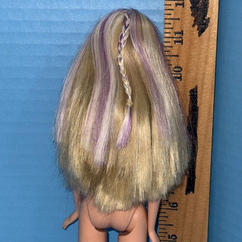 Mattel Barbie Fashion Fever Drew Lara Gesicht blond lila Strähnen Haare nude Puppe - Bild 7 von 7