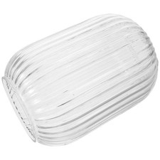  Ribbed Glass Lantern Shade - Vintage Clear Cylider Lamp Shade Replacement for